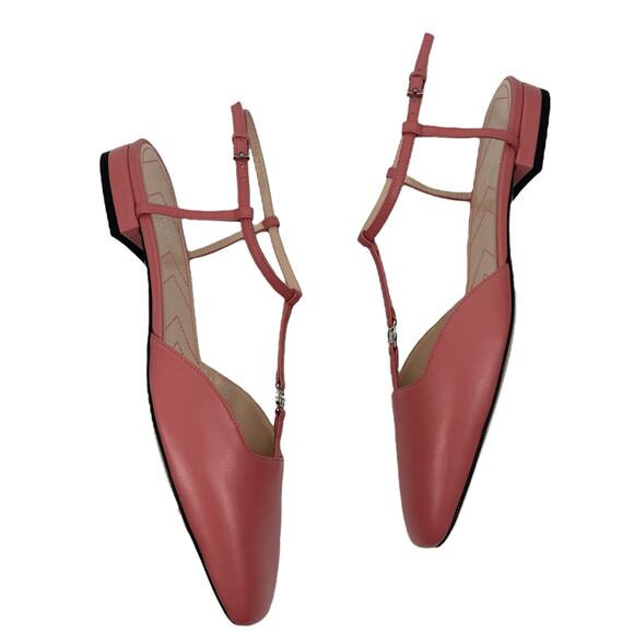 Gucci Double GG T Strap Patent Leather Ballet Flat Pink Size 39.5 - Picture 7 of 15